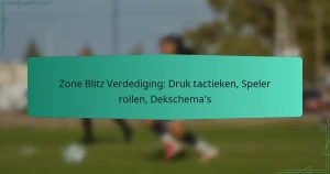 Zone Blitz Verdediging: Druk tactieken, Speler rollen, Dekschema’s